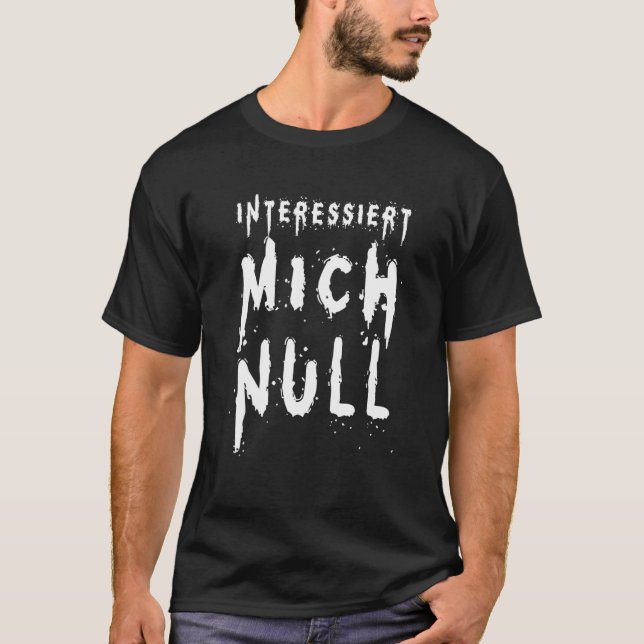 T-shirt Je m'en fiche de la langue allemande (Devant)