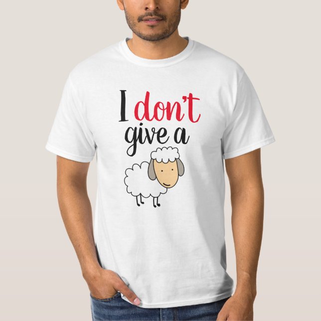 T-shirt Je m'en fiche d'une brebis (Devant)