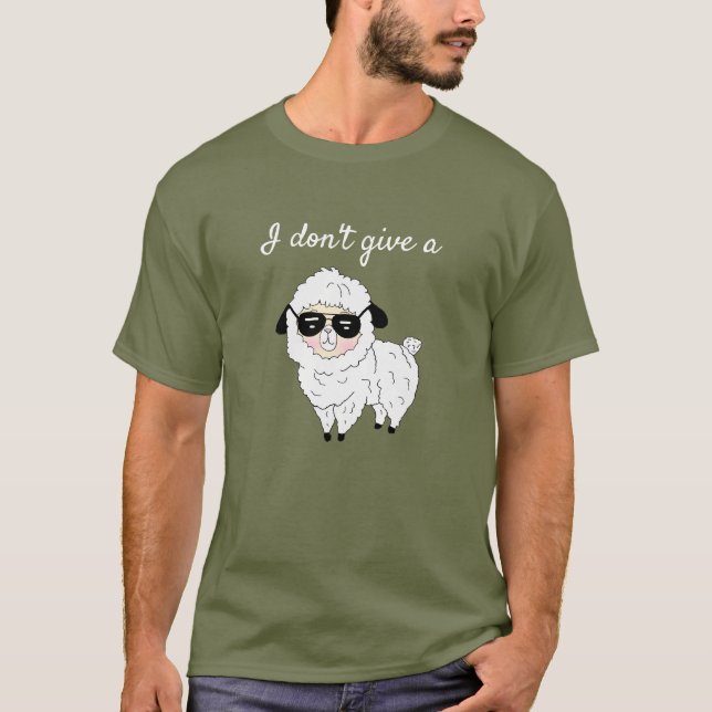 T-shirt Je m'en fiche Mouton Drôle (Devant)