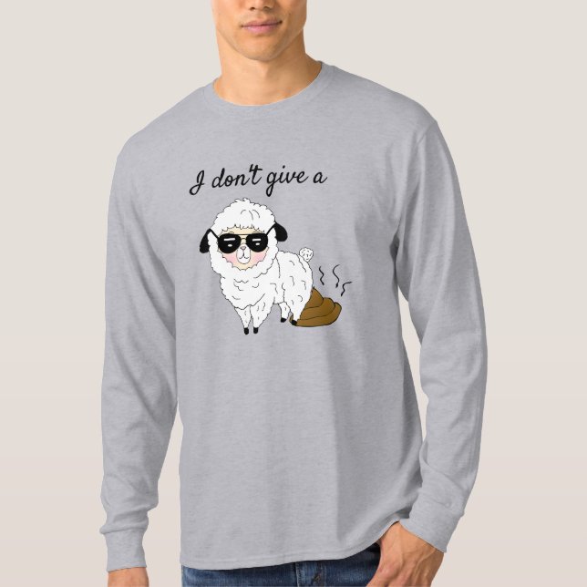 T-shirt Je m'en fiche Mouton Drôle (Devant)