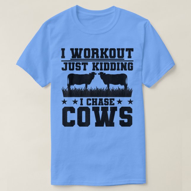 T-shirt Je M'Entraîne Juste À Me Cacher Je Chasse Vaches É (Design devant)