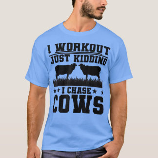 T-shirt Je M'Entraîne Juste À Me Cacher Je Chasse Vaches É