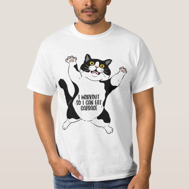 T-shirt Je m'entraîne pour pouvoir manger des ordures, la  (Devant)
