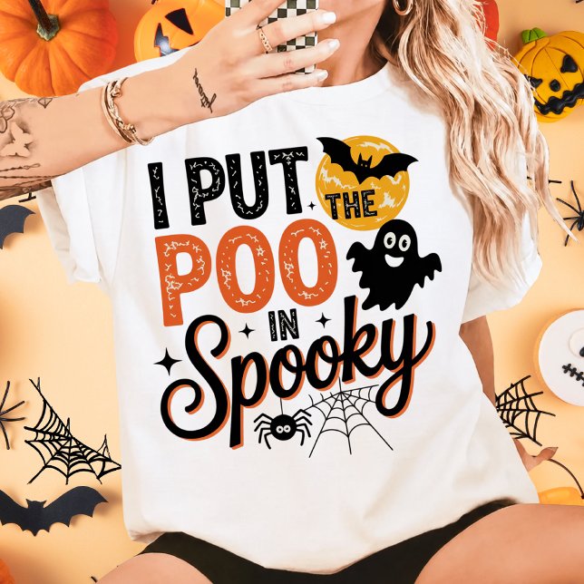 T-shirt Je mets la caca dans Halloween effrayant (Créateur téléchargé)
