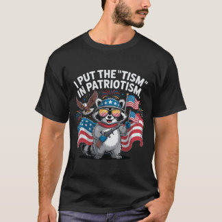T-shirt Je Mets Le Tisme Dans L'aigle Athlétique Patriotiq