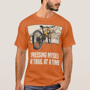 T-shirt Je m'exprime sur un sentier Mountain Bike Outdoor