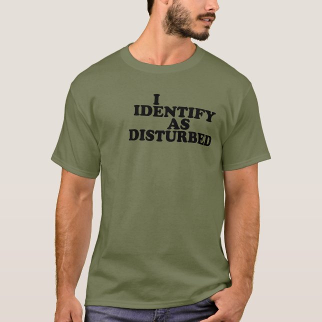 T-shirt Je m'identifie comme Disturbed (Devant)