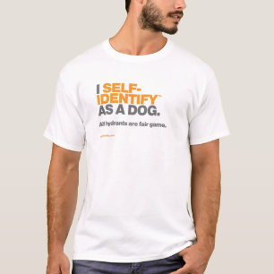 T-shirt Je m'identifie comme un chien pour la couleur clai