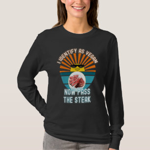 T-shirt Je M'Identifie Comme Vegan Passé Maintenant L'Acco