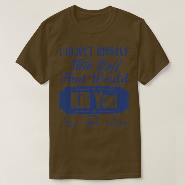 T-shirt je m'injecte des trucs (Design devant)