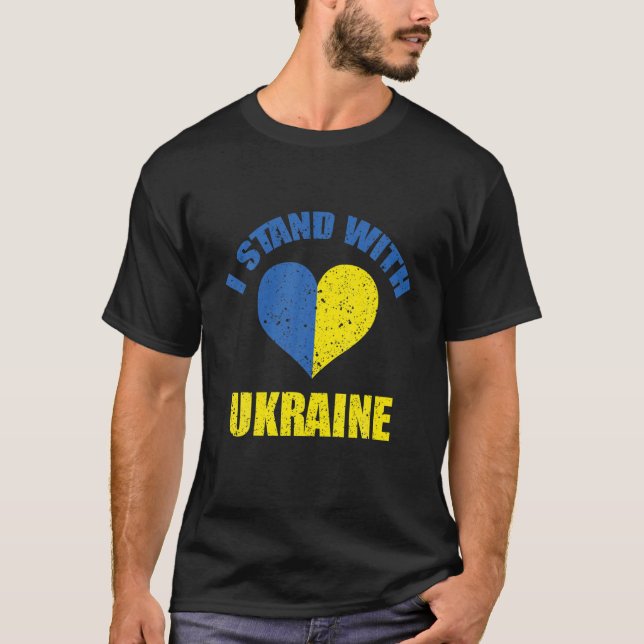 T-shirt Je M'Insiste Sur Le Drapeau De Puissance Ukrainien (Devant)