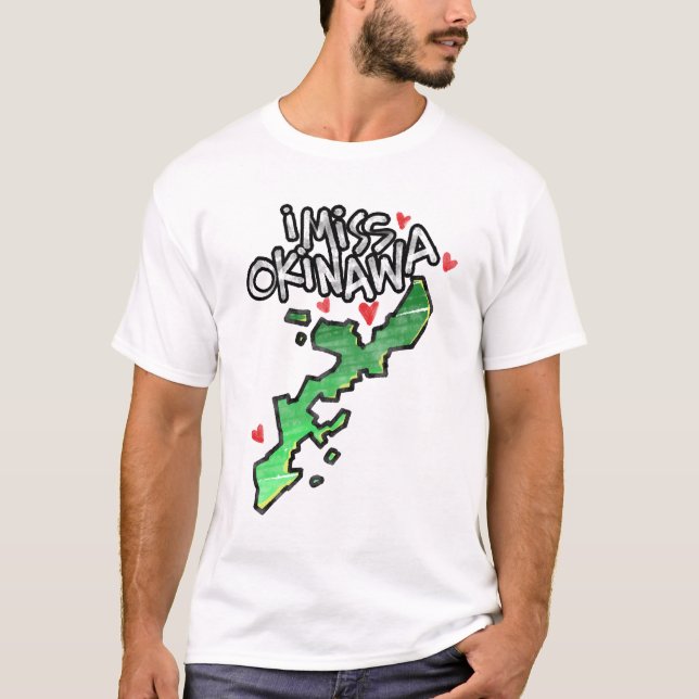 T-shirt Je Mlle Okinawa ............... J'ai vécu à Okinaw (Devant)