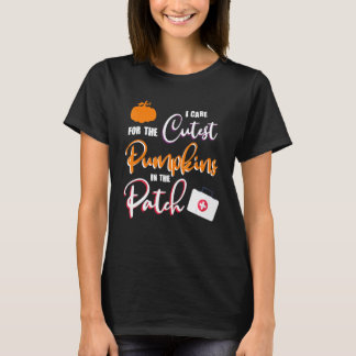 T-shirt Je m'occupe des citrouilles les plus mignonnes de