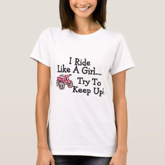 T-shirt Je monte comme un essai de fille pour maintenir le