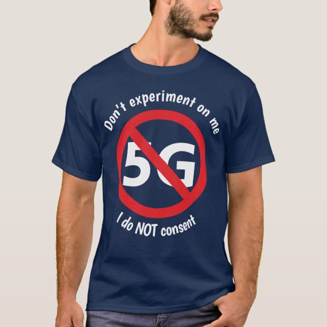 T-shirt Je n'accepte pas le 5G (Devant)