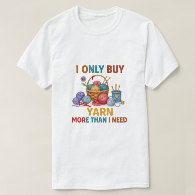 T-shirt Je n'achète que du fil (Design devant)