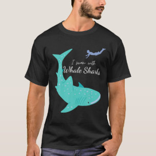 T-shirt JE NAGE AVEC DES REQUINS DE BALEINE BaleineRequin