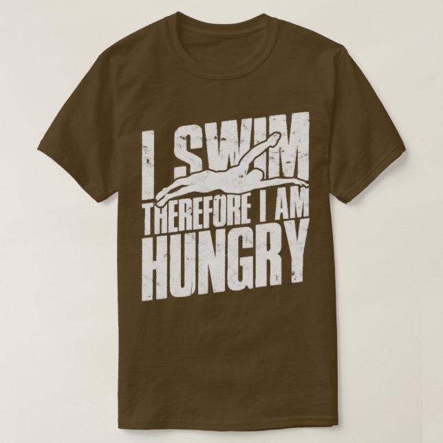 T-shirt Je nage donc j'ai faim Natation 1 (Design devant)