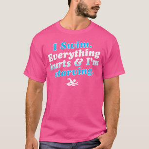 T-shirt Je nage Drôle Citation de nageur