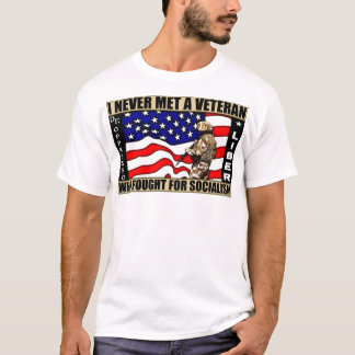 T-shirt Je n'ai jamais rencontré un vétéran qui a lutté