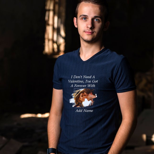 T-shirt Je n'ai pas besoin d'une Saint Valentin Marine ble (Créateur téléchargé)