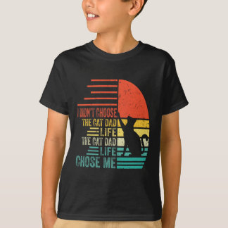 T-shirt Je n'ai pas choisi la vie de papa chat rétro Fête