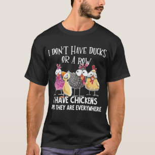 T-shirt Je n'ai pas de canards ni de rangées, j'ai des pou