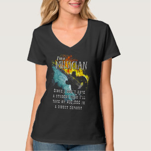T-shirt Je n'ai pas de dettes de prêt étudiant Musicien Ba