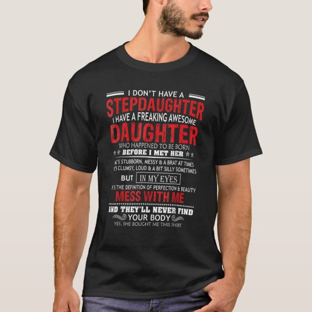 T-shirt Je n'ai pas de Stepdad de Dau (Devant)