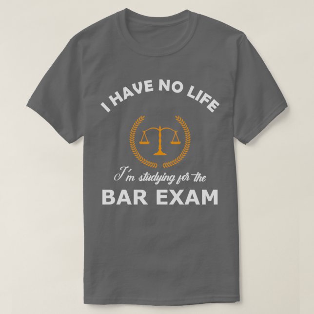 T-shirt Je n'ai pas de vie que j'étudie pour l'examen de b (Design devant)