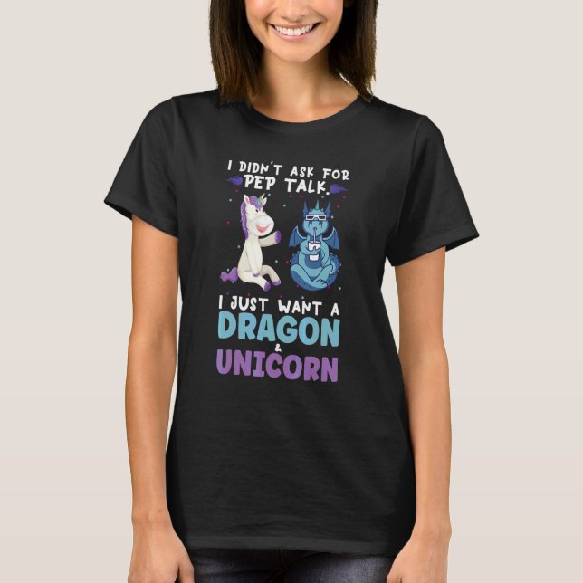 T-shirt Je n'ai pas demandé Dragon & Unicorn Magical Creat (Devant)