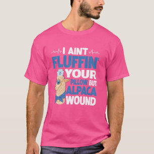 T-shirt Je n'ai pas fouillé votre Coussin, mais Alpaca a p