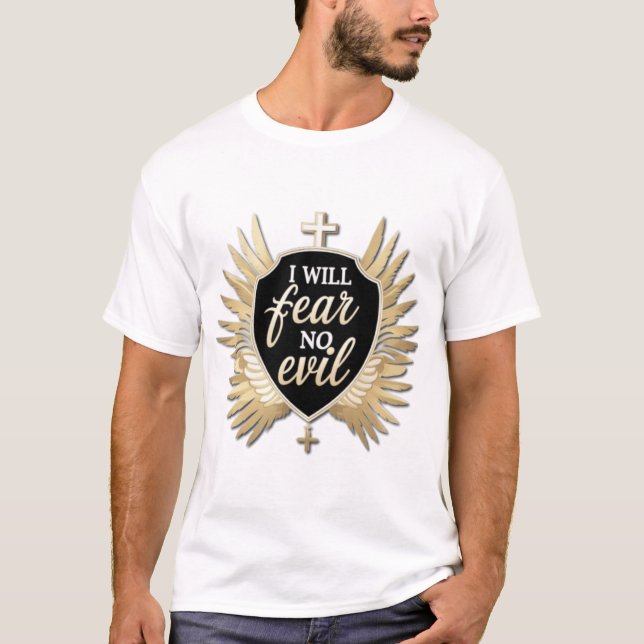 T-shirt Je N'Ai Pas Peur De Mal - Gras Christian Faith Des (Devant)