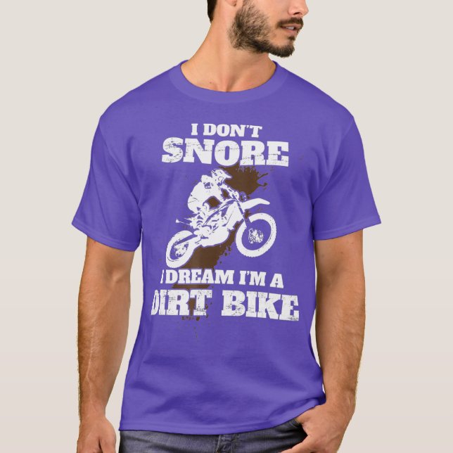 T-shirt Je n'ai pas ronflé Je rêve Je suis un Vélo droit M (Devant)