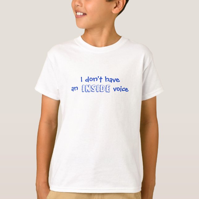 T-shirt Je n'ai pas une voix intérieure (Devant)