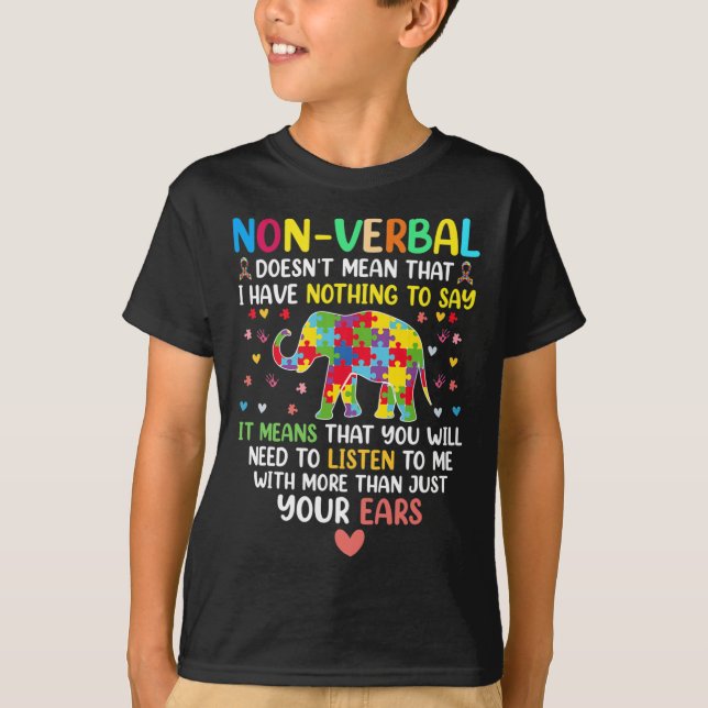T-shirt Je n'ai rien à dire à Auti (Devant)