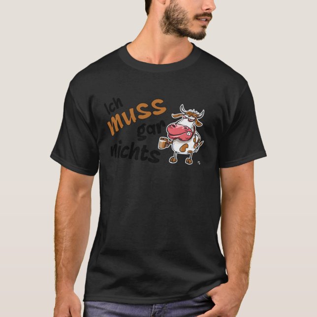T-shirt Je n'ai rien à faire Déclaration de vache sinistre (Devant)