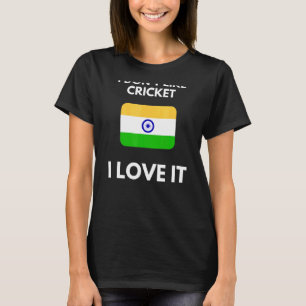T-shirt Je N'Aime Pas Le Cricket J'Aime Le Cricket Inde