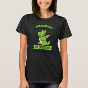 T-shirt Je n'aime pas les gens du matin ou les dinosaures
