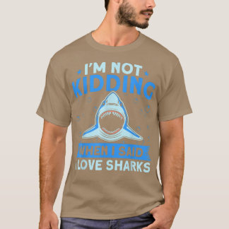 T-shirt Je n'aime pas les requins animaux requins