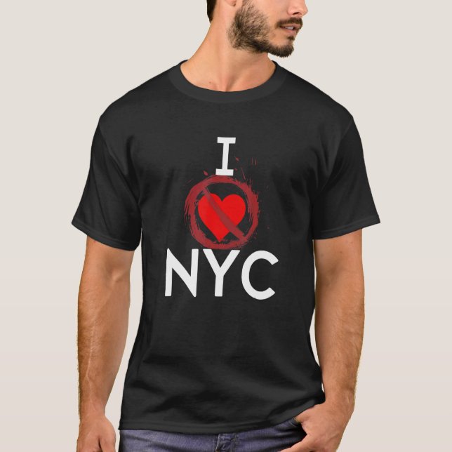 T-shirt Je n'aime pas New York City 1 (Devant)