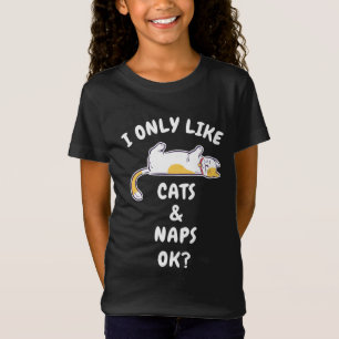 T-Shirt JE N'AIME QUE LES CHATS & LES SIESTES OK?