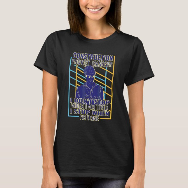 T-shirt Je n'arrête pas   retro Hommes Projet de construct (Devant)