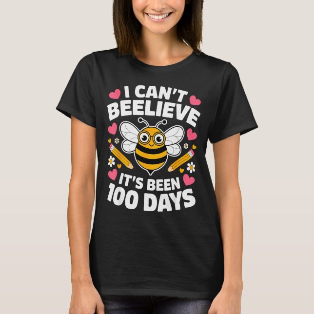 T-shirt Je n'arrive pas à croire que c'est déjà 100 jours  (Devant)