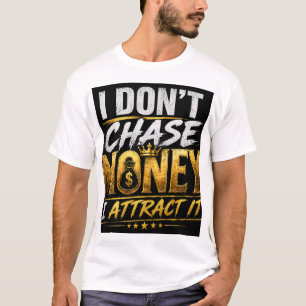 T-shirt Je n'attire pas l'argent, je l'attire – Bold Stree