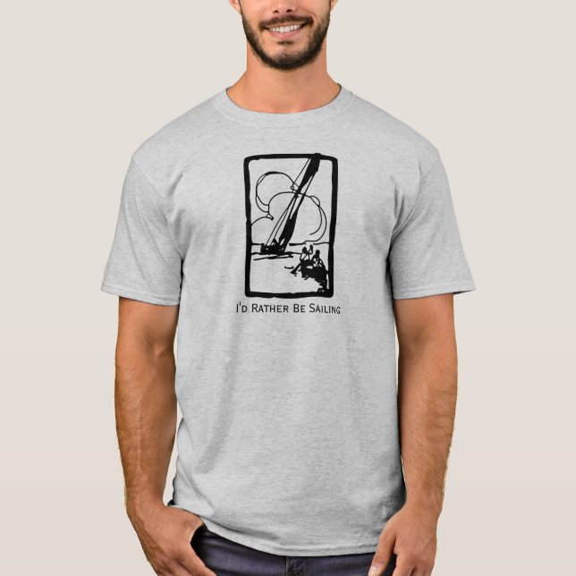 T-shirt Je naviguerais plutôt le bateau de marin de (Devant)