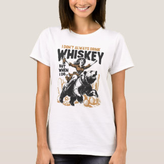 T-shirt Je ne bois pas toujours du Whiskey à Cheval