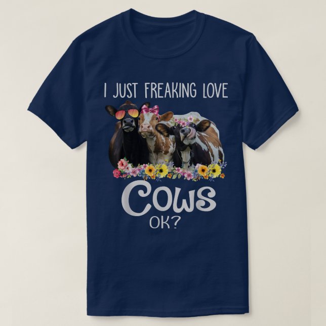 T-shirt Je Ne Casse Pas Les Vaches D'Amour Ok Funny Heifer (Design devant)