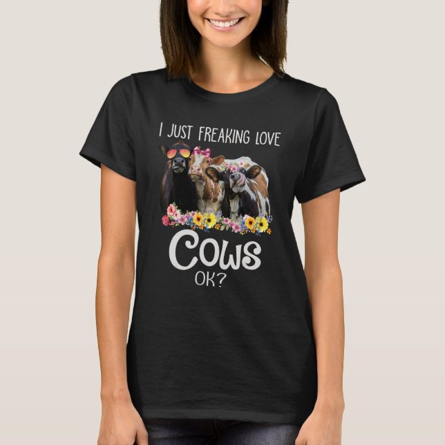 T-shirt Je Ne Casse Que Des Vaches D'Amour Ok Heifer Farme (Devant)
