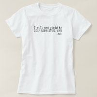Je ne céderai pas aux hommes irrespectueux